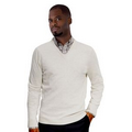 Men/Unisex Long Sleeve V-Neck Pullover - White